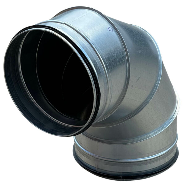 Wickelfalz Bogen, Ø125mm, 90°